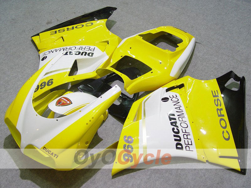 Injection Fairing kit for 99-02 Ducati 996 - Yellow, White - Performance #OYO87902228