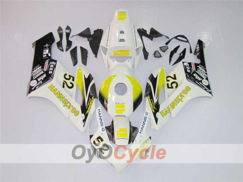 Injection Fairing kit for 06-07 CBR1000RR - White, Black - HANN Spree #OYO87900606 Main image