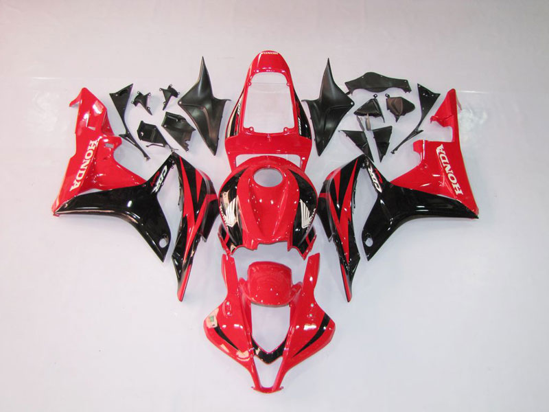 Injection Fairing kit for 07-08 CBR600RR - Red, Black - Factory Style #OYO87900386 Main image