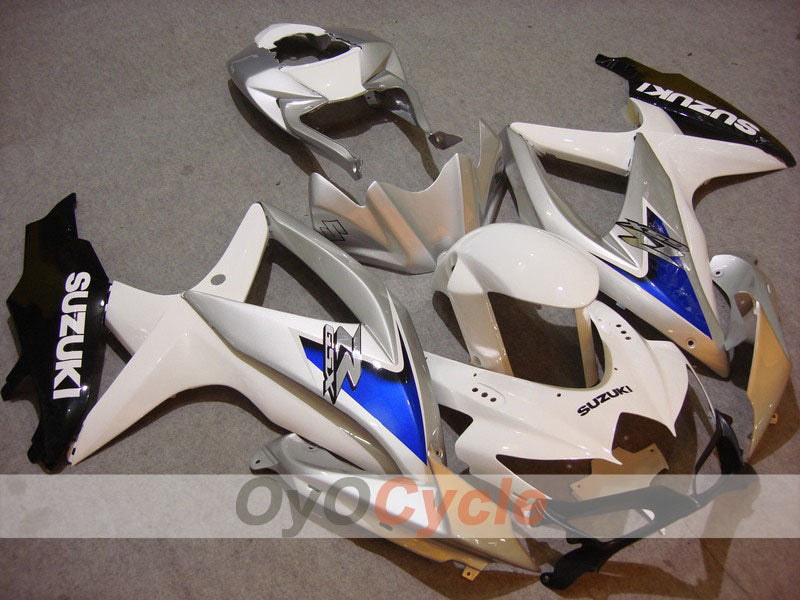 Injection Fairing kit for 08-10 GSX R600 - Black, Silver - Factory Style #OYO87901664 Main image