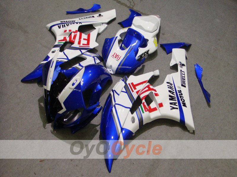 Injection Fairing kit for 06-07 YZF-R6 - Blue, White - FIAT, MOTUL #OYO87900935
