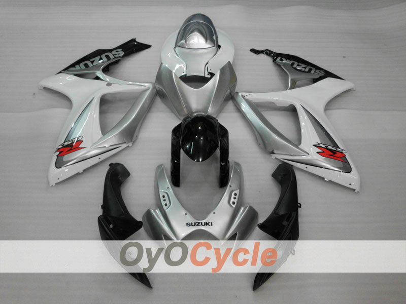 Injection Fairing kit for 06-07 GSX R600 - White, Silver - Factory Style #OYO87901523 Secondary image