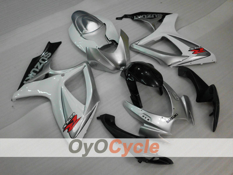 Injection Fairing kit for 06-07 GSX R750 - White, Silver - Factory Style #OYO87901312