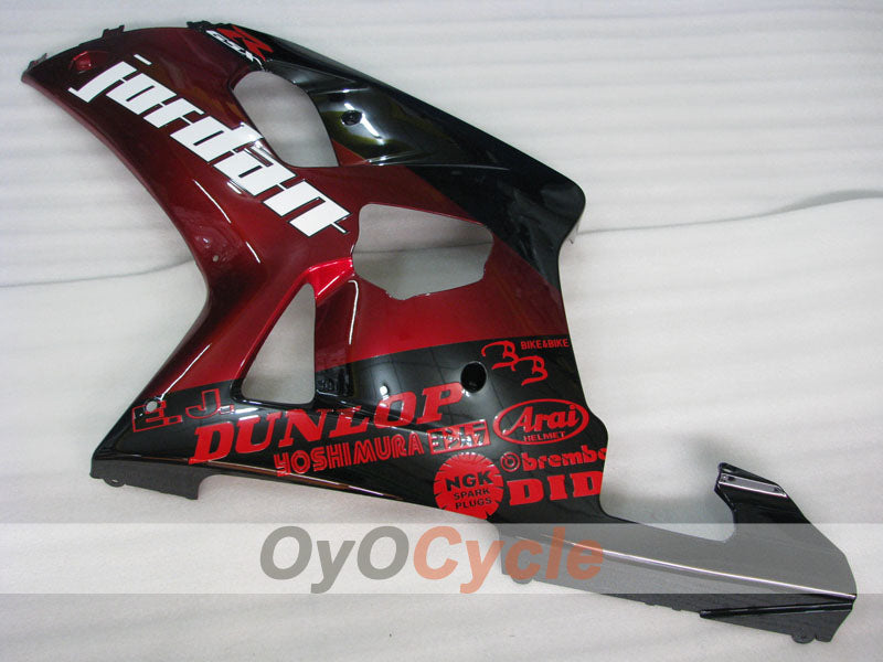 Injection Fairing kit for 00-03 GSX R750 - Red, Black - MOTUL #OYO87905160