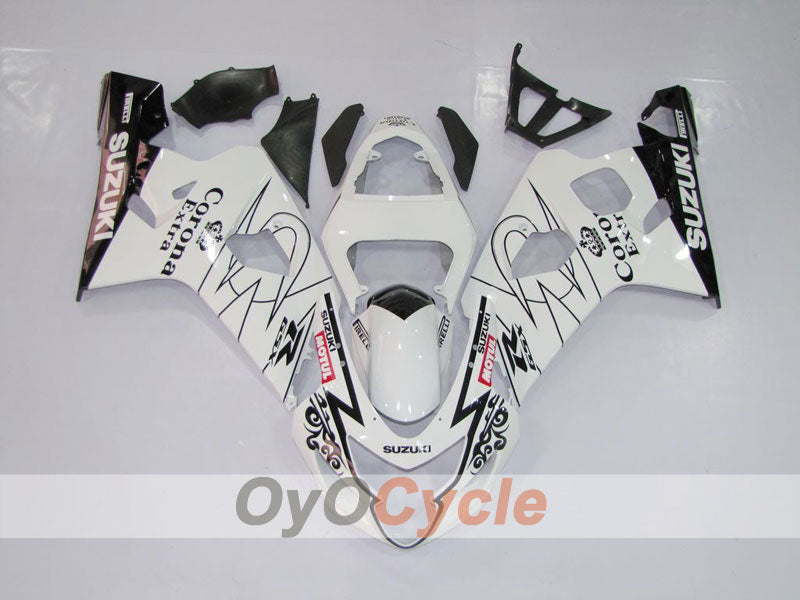 Injection Fairing kit for 04-05 GSX R750 - White, Black - Corona #OYO87901236 Main image
