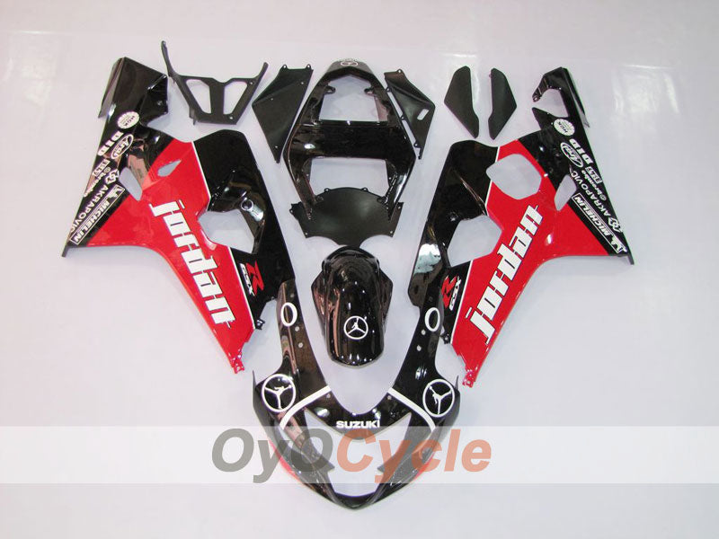 Injection Fairing kit for 04-05 GSXR600 - Red, Black - Jordan, MICHELIN #OYO87901190 Main image