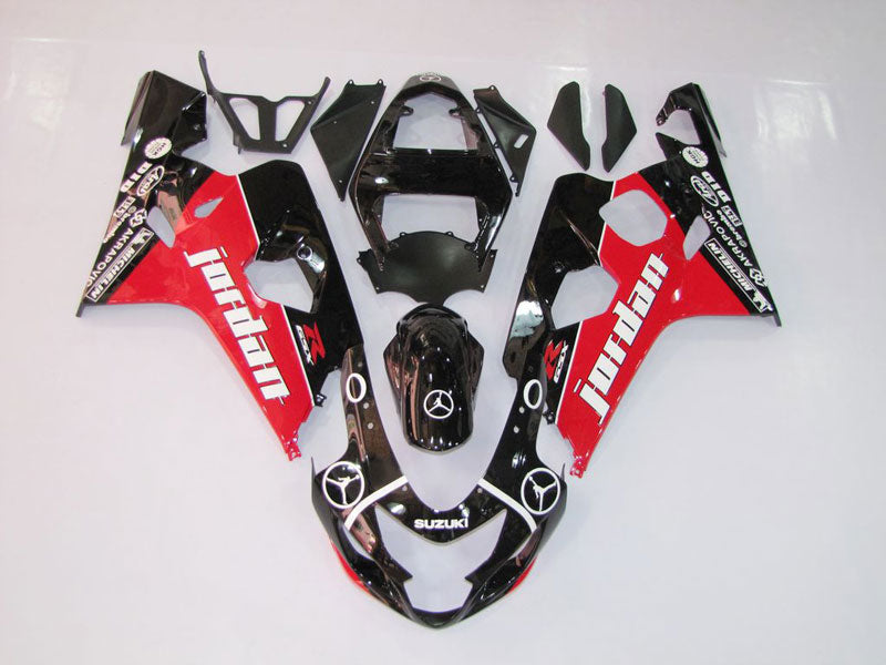 Injection Fairing kit for 04-05 GSX R750 - Red, Black - Jordan #OYO87901254 Main image