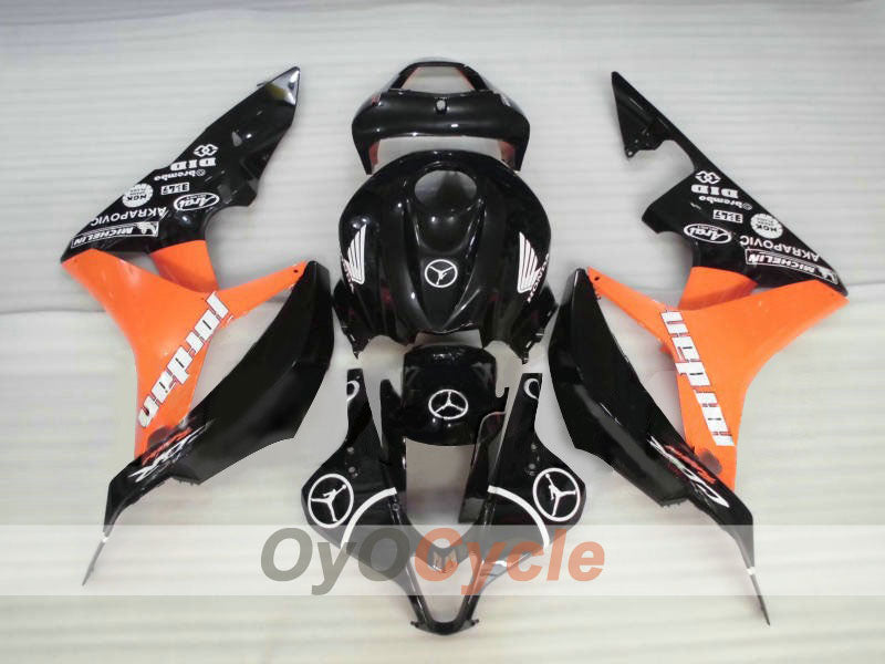 Injection Fairing kit for 07-08 CBR600RR - Orange, Black - HM Plant #OYO87900365 Main image