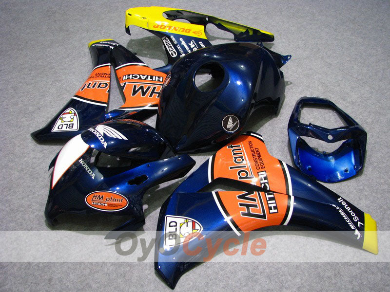 Injection Fairing kit for 08-11 CBR1000RR - Orange, Blue - HM Plant #OYO87900689