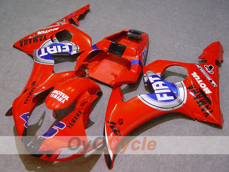 Injection Fairing kit for 03-04 YZF-R6 - Red, Blue - FIAT, MOTUL #OYO87900904 Main image