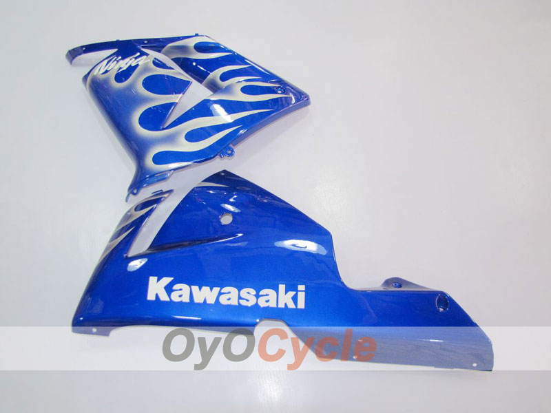 Injection Fairing kit for 04-05 NINJA ZX-10R - Blue, White - Flame #OYO87901535