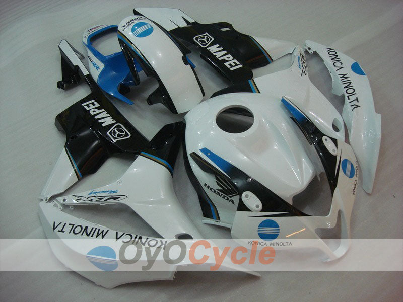 Injection Fairing kit for 07-08 CBR600RR - White, Black - Konica Minolta #OYO87900367