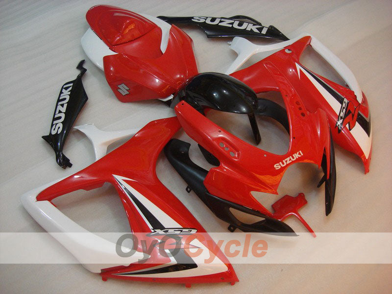 Injection Fairing kit for 06-07 GSX R600 - Red, White - Factory Style #OYO87901564 Main image