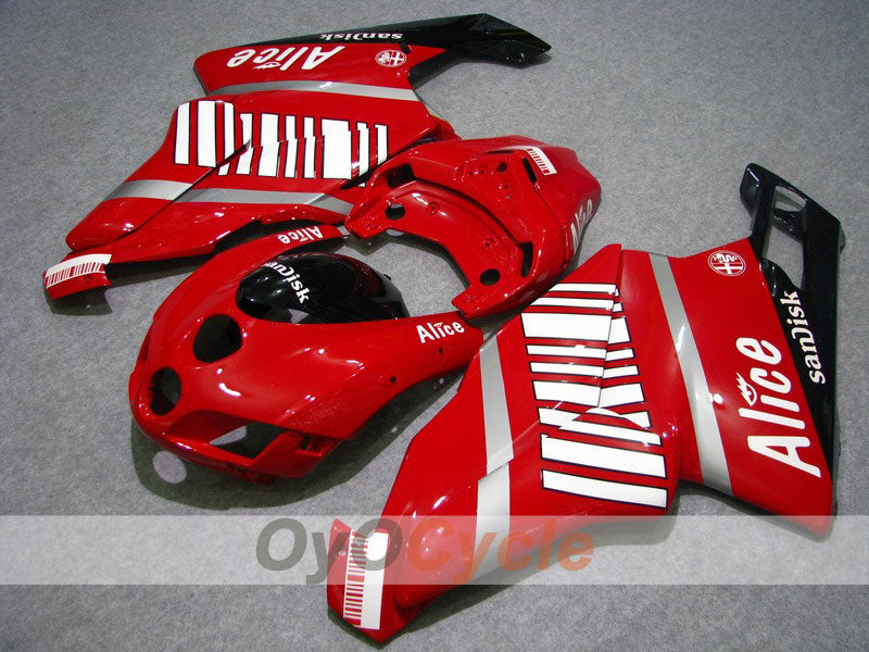 Injection Fairing kit for 05-06 Ducati 749 - Red, Black - Alice #OYO87902149