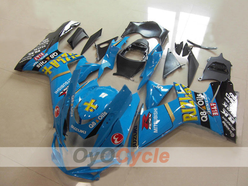Injection Fairing kit for 11-26 GSX R600 - Blue, Black - Rizla+ #OYO87903233