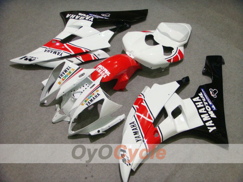 Injection Fairing kit for 06-07 YZF-R6 - White, Black - MOTUL #OYO87900938