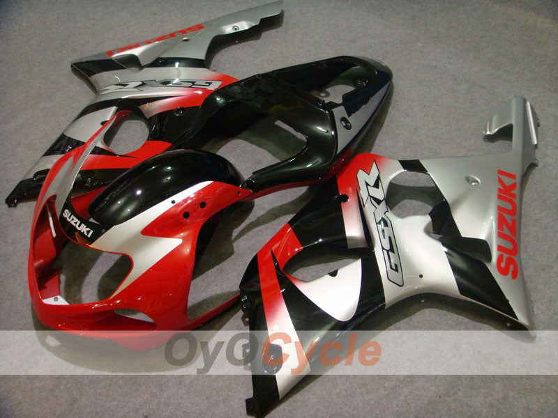 Injection Fairing kit for 01-03 GSX R600 - Red, Black - Factory Style #OYO87901102