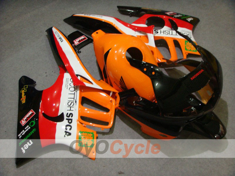Injection Fairing kit for 97-98 CBR600F3 - Orange, Black - Repsol #OYO87900096 Main image