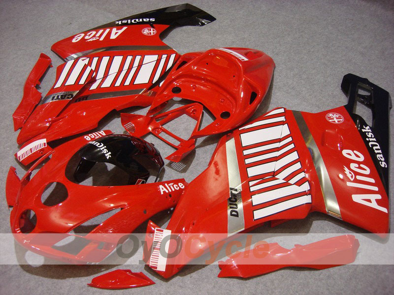 Injection Fairing kit for 03-04 Ducati 749 - Red, Black - Alice #OYO87902106 Main image