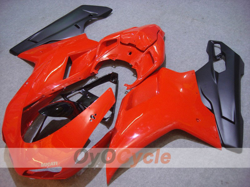 Injection Fairing kit for 08-13 Ducati 848 - Red, Black, Matte - Factory Style #OYO87902191