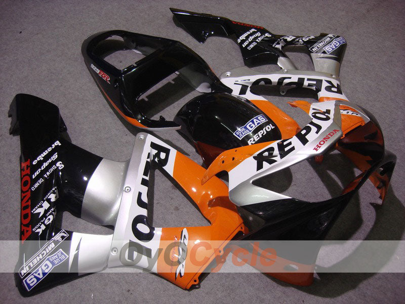 Injection Fairing kit for 00-01 CBR900RR 929 - Black, Silver - MICHELIN, Repsol #OYO87902736