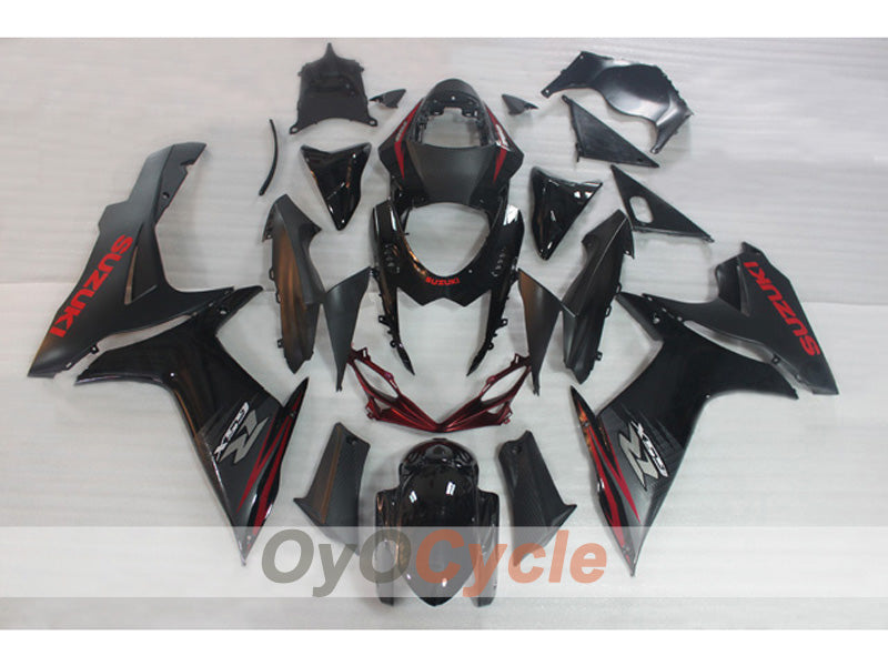 Injection Fairing kit for 11-26 GSX R750 - Red, Black - Factory Style #OYO87903192 Main image