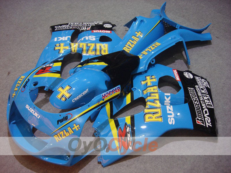 Fairing kit for 97-00 Suzuki GSXR600 - Blue, Black - MOTUL, Rizla+ #OYO87902985 Main image
