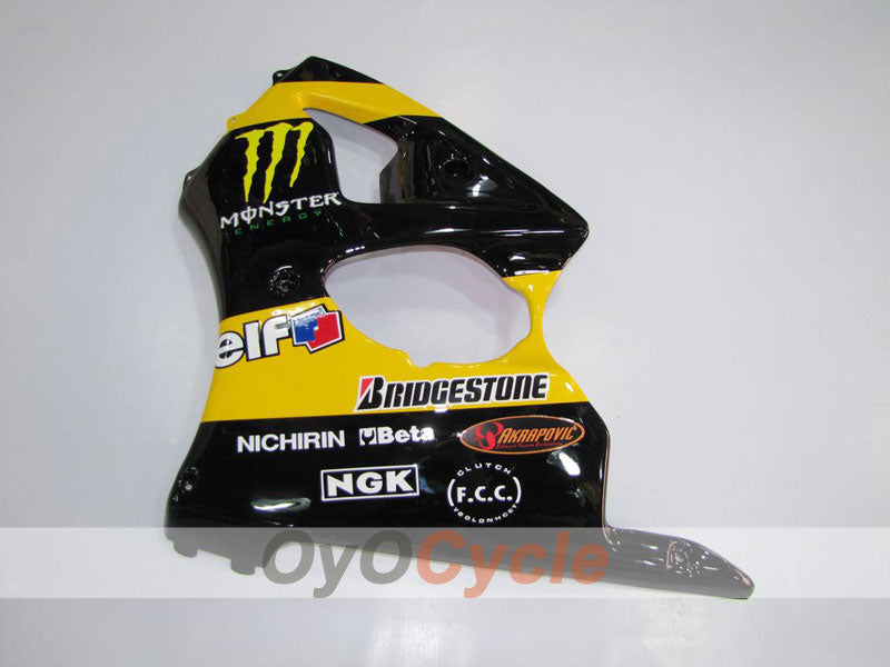 Injection Fairing kit for 00-02 NINJA ZX-6R - Yellow, Black - Monster #OYO87901716 Secondary image