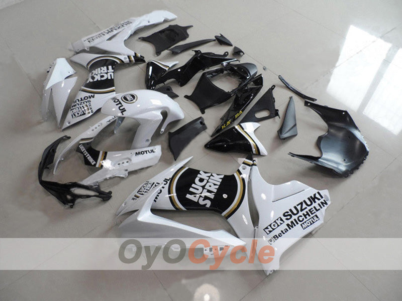 Injection Fairing kit for 11-26 GSX R600 - White, Black - MICHELIN, MOTUL #OYO87903234 Main image