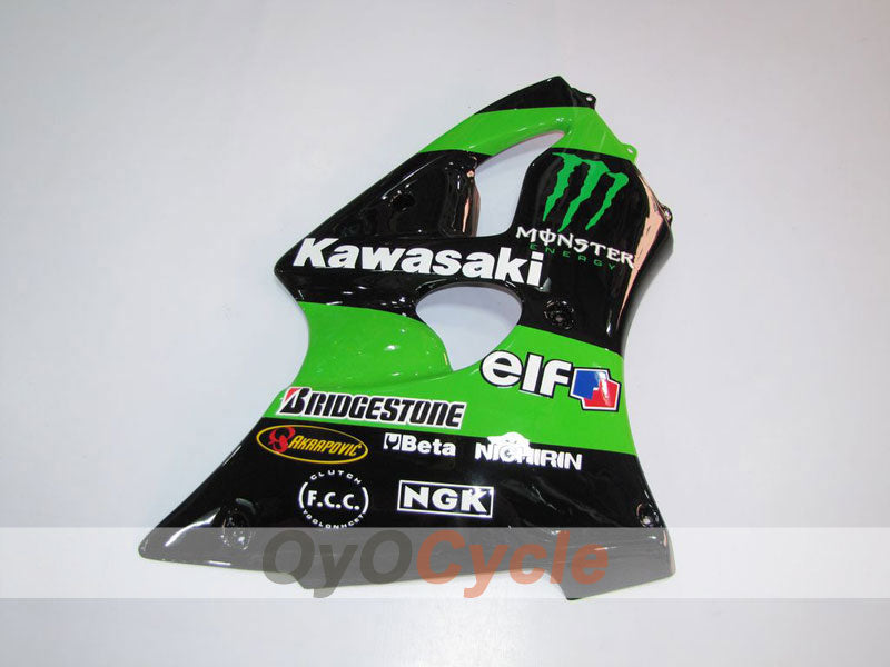 Injection Fairing kit for 00-02 NINJA ZX-6R - Green, Black - Monster #OYO87901717 Secondary image