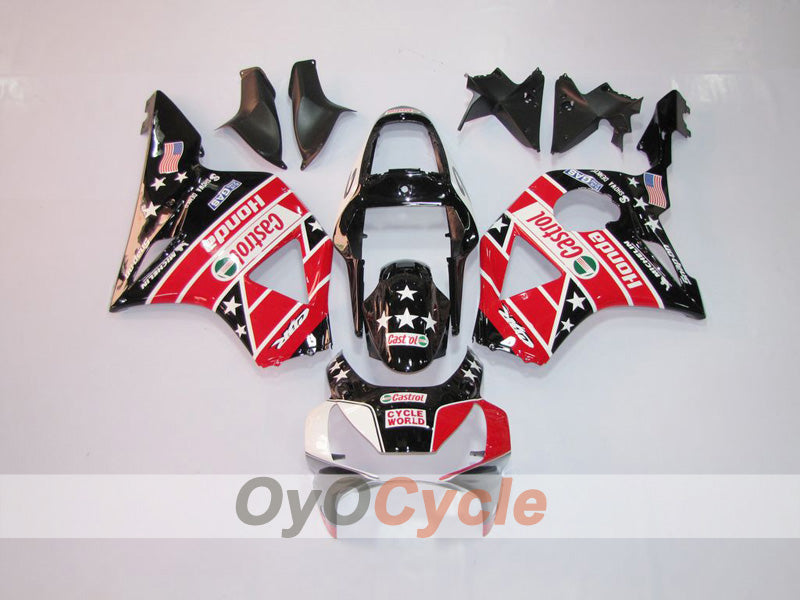 Injection Fairing kit for 02-03 CBR900RR 954 - Red, Black - Castrol #OYO87902838 Main image