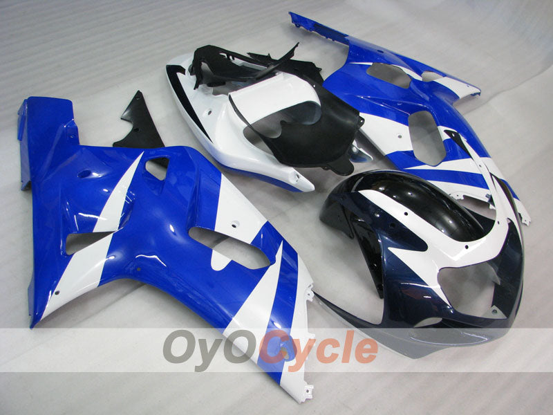 Injection Fairing kit for 00-03 GSX R750 - Blue, White, Black - Factory Style #OYO87905151 Main image