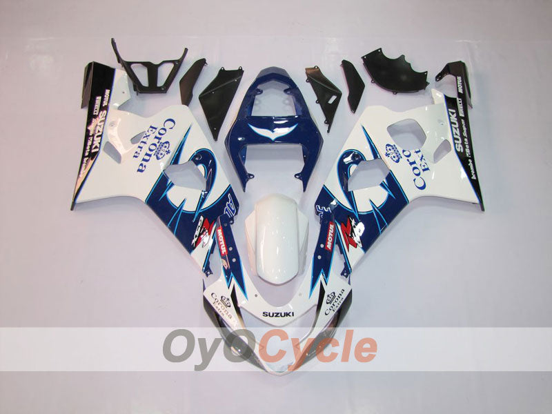 Injection Fairing kit for 04-05 GSXR600 - Blue, White - Corona, MOTUL #OYO87901156 Main image