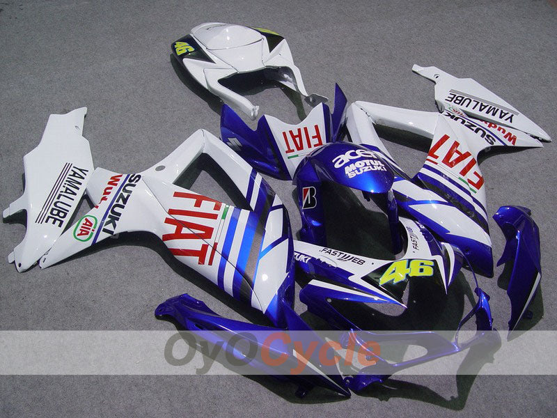 Injection Fairing kit for 08-10 GSX R750 - Blue, White - FIAT #OYO87901428 Main image