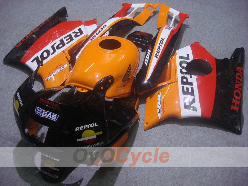 Fairing kit for 91-94 Honda CBR600 F2 - Orange, Black - Repsol #OYO87903103 Main image