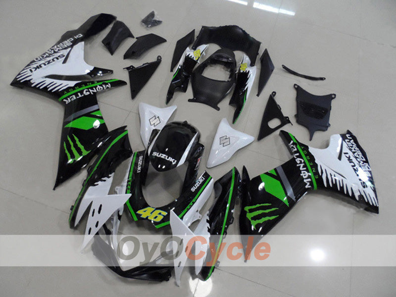 Injection Fairing kit for 11-26 GSX R600 - White, Black - Factory Style #OYO87903235 Main image