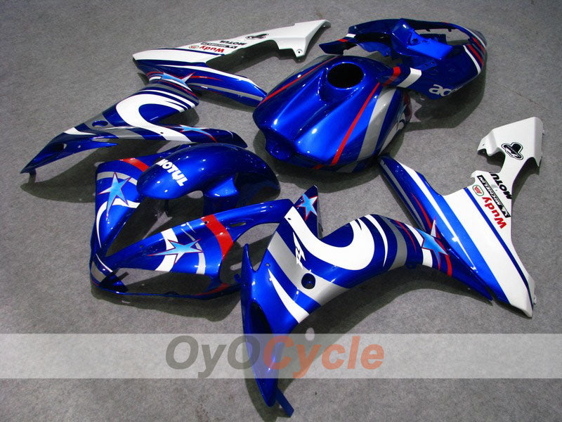 Injection Fairing kit for 04-06 YZF-R1 - Blue, White - FIAT, MOTUL #OYO87900826 Main image