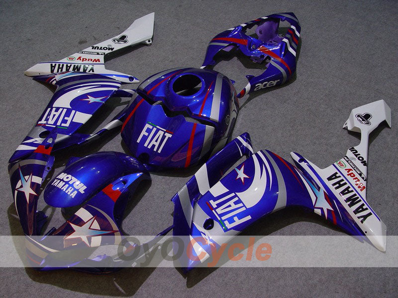Injection Fairing kit for 07-08 YZF-R1 - Blue, White - FIAT, MOTUL #OYO87900857 Main image