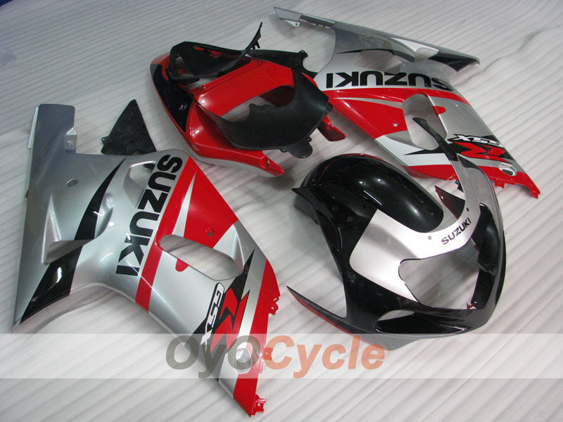 Injection Fairing kit for 00-02 GSX R1000 - Red, Black, Silver - Factory Style #OYO87905185 Main image