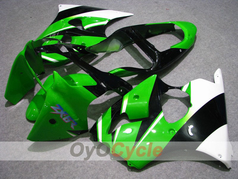 Injection Fairing kit for 00-02 NINJA ZX-6R - Green, Black - Factory Style #OYO87901702