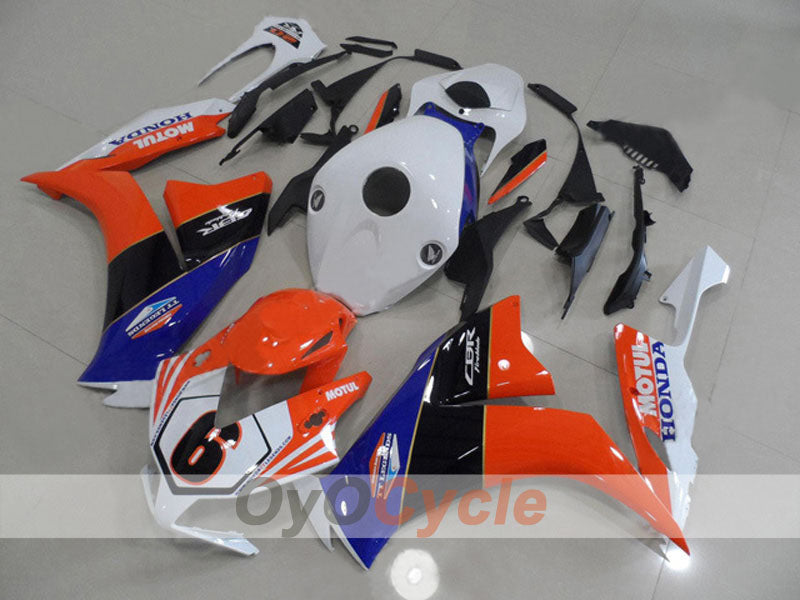 Injection Fairing kit for 12-16 CBR1000RR - Orange, White - MOTUL #OYO87903338