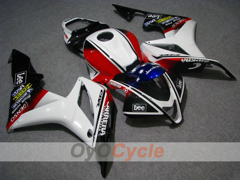 Injection Fairing kit for 07-08 CBR600RR - White, Black - Lee #OYO87900373 Main image