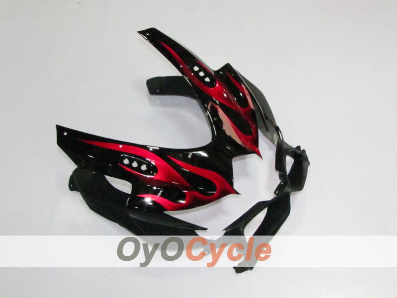 Injection Fairing kit for 08-10 GSX R750 - Red, Black - Flame #OYO87901432