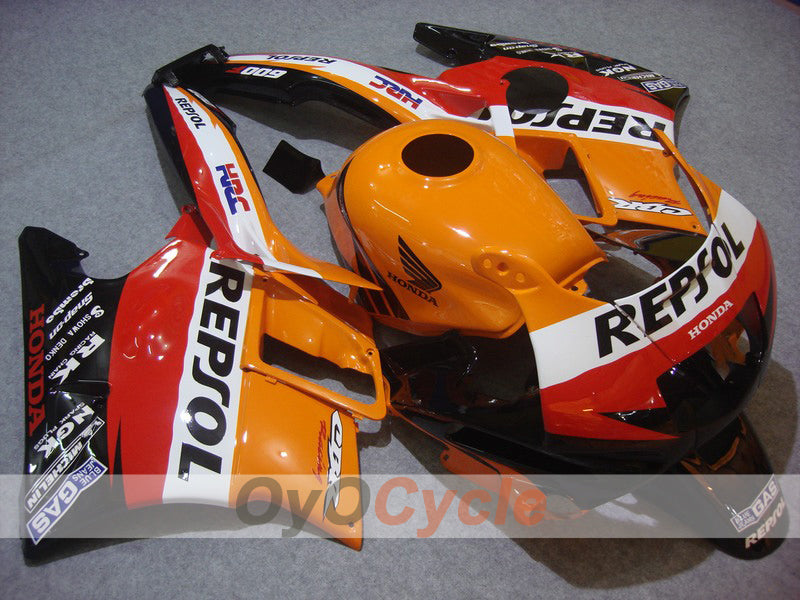 Fairing kit for 91-94 Honda CBR600 F2 - Orange, Black - Repsol #OYO87903107 Main image