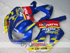 Injection Fairing kit for 01-03 GSX R600 - Yellow, Blue - Movistar #OYO87901060