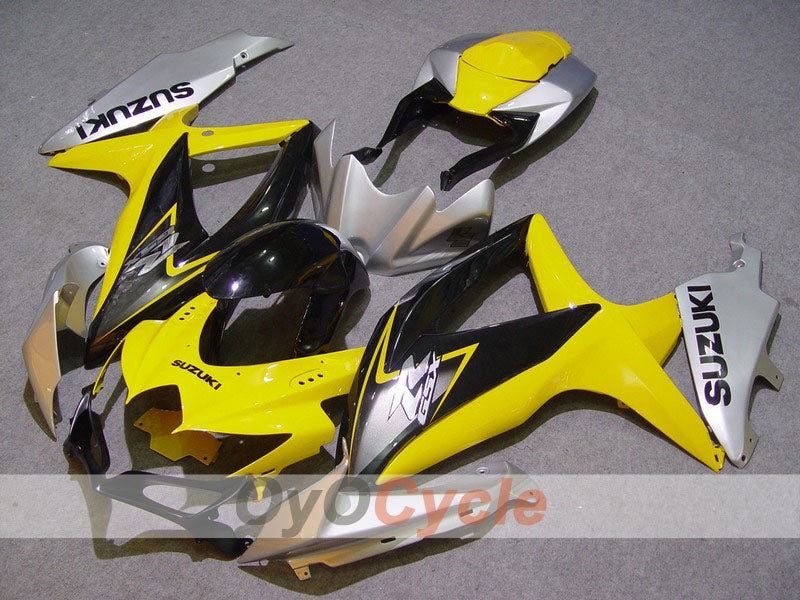 Injection Fairing kit for 08-10 GSX R600 - Yellow, Black - Factory Style #OYO87901669 Main image