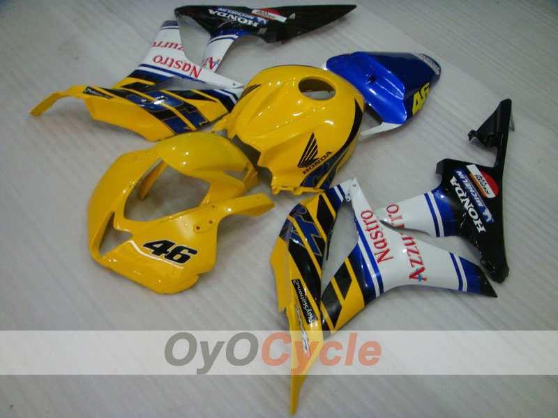 Injection Fairing kit for 07-08 CBR600RR - Yellow, Black - Nastro Azzurro #OYO87900377 Main image