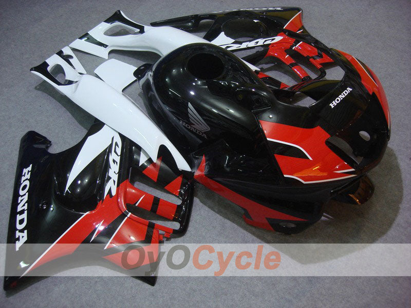 Injection Fairing kit for 97-98 CBR600F3 - White, Black - Factory Style #OYO87900085 Main image