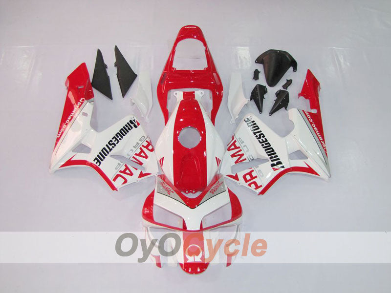 Injection Fairing kit for 03-04 CBR600RR - Red, White - PRAMAC #OYO87902593