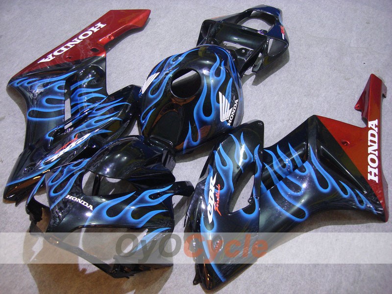 Injection Fairing kit for 04-05 CBR1000RR - Blue, Black - Flame #OYO87900489 Secondary image